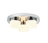 Saxby Lighting Pure Triple IP44 28W Bathroom Ceiling Light (Chrome)