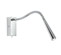 Saxby Madison 1W Modern Decorative Chrome Plated Flexible Switched Bedside Reading LED Wall Light
