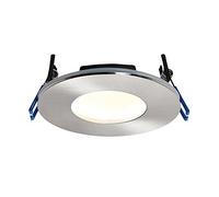 Saxby OrbitalPLUS 9W Satin Nickel Die Cast Aluminium IP65 Warm White Recessed Anti Glare Fire Rated LED Downlight