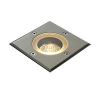 Saxby Pillar 50W Square Polished Stainless Steel IP65 Outdoor Decking Driveway Recessed Buried Uplighter