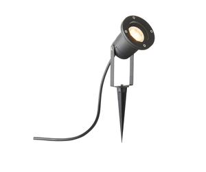 Saxby POLGU10 Opaz MV spike IP65 7W Textured matt black paint & clear glass 7W LED GU10 (Required)