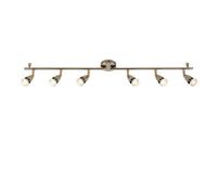 Saxby Sax61003 Lighting Amalfi Two Bar With Six Halogen Spotlights Brushed Chrome
