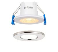 Saxby Shieldlite 4CCT IP65 5W Recessed Downlight Polished Chrome Bezel