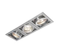 Saxby Xeno 50W Triple Aluminium Modern Decorative Tilt GU10 Recessed Boxed Downlight