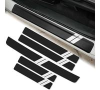 SAXCXCS 5pcs Car Door Sill Protector, for Skoda Yeti Facelift 2013-2017,Anti Scratch Waterproof Self Adhesive Scuff Plate Protector Strip,Carbon Fibre Look,B