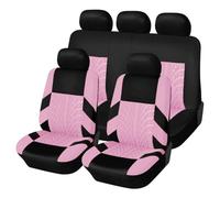 9 Pcs Car Seat Covers Full Set, for Nissan Juke 2013-2016 Car Seat Cover Sets Front Rear Seat Protectors Car Seat Accessories,F/Pink