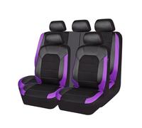 SAXCXCS 9 Pcs Car Seat Covers Full Set, for Peugeot 5008 (T87) 2017-2024 Car Leather Seat Cover Sets Breathable Waterproof Non-Slip Front Rear Seat Protectors,D/Purple
