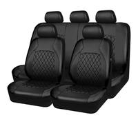 SAXCXCS Car Seat Set Suitable for Nissan Juke (2013-2020 2021 2022 2023 2024) Car Leather Seat Cover Sets Comfortable Genuine Leather Car Seat Accessories,A/Black