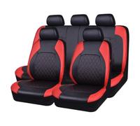 SAXCXCS Car Seat Set Suitable for Toyota Sienta (5seats) 2015-2020 Car Leather Seat Cover Sets Comfortable Genuine Leather Car Seat Accessories,D/Red