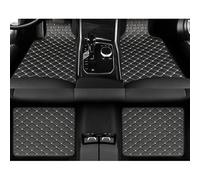 SAXCXCS Leather Car Floor Mats for Nissan Elgrand E52 2012-2023 All Weather Front Rear Row Auto Carpet Waterproof Protection Car Accessories,C/Black Beige