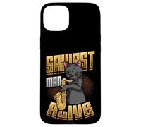 Saxiest Man Alive Funny Saxophone Case for iPhone 15 Plus