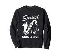 Saxiest Man Saxophone Player Sax Music Jazz Saxophonist Sweatshirt