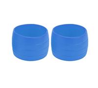 SAXOJONON Bike Handlebar Grips for Mountain Road Bikes, New Silicone Material, Non-Slip Shock Absorption, Lightweight Portable, Stable Fixation for Various Arc Handlebars (Blue)