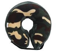 SAXOJONON for Inflatable Recovery Collar, Prevents Biting Licking, Soft Comfortable Design, Adjustable Hook Loop Strap, Easy Storage Cleaning, for Small Medium Large Pets (L)