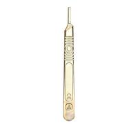 SAXOJONON Precision Mini Folding Utility Knife, for Heavy Duty Cutting, Ergonomic Anti-Slip Grip, Retractable Blade with Scale, Compact Portable Design for DIY, Crafting, and Outdo (Gold)