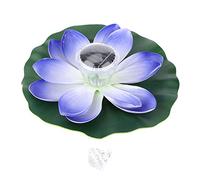 SAXOJONON Solar Pond Pool Lights LED Color Changing Flower Floating Lamp (Purple)