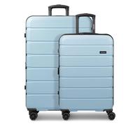 Saxoline Miami 4-wheel Suitcase set (S + L) expandable blue