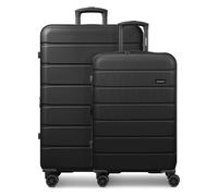 Saxoline Miami 4 wheels Suitcase set 2-piece with expansion pleat black