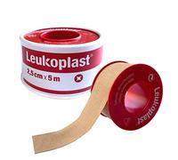Saxomed Leukoplast Tape 1 in x 5 m - plaster roll fixing plaster roll with protective ring - sensitive with strong adhesive strength - ideal plaster - for practice, clinic, home pharmacies, 1 roll