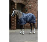 Saxon 1200D PP Stable Rug Standard Neck Medium - Navy Plaid - 6 foot 5 inch
