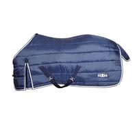 Saxon Channel Quilt Standard Medium Stable Rug - /White Blue, Size 6FT9