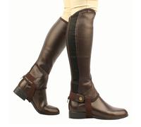 Saxon Children's Equileather Half Chap - Large · Brown