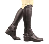 Saxon Children's Equileather Half Chap - Medium · Black