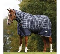 Saxon Defiant 600D Combo Medium Turnout Rug - Outdoor Mediumweight Horse Blanket - Navy - Size: 5ft