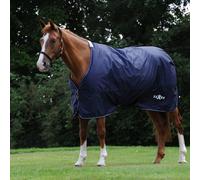 Saxon Defiant 600D Standard Neck 0g Turnout Rug - Navy/White