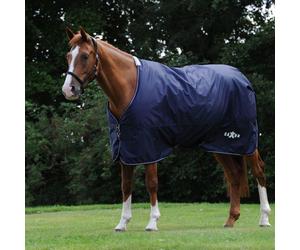 Saxon Defiant 600D Standard Neck 0g Turnout Rug - Navy/White