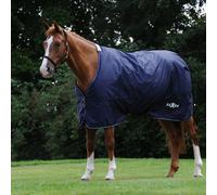 Saxon Defiant Standard-Neck Lightweight Horse Turnout Rug Navy/white (4)