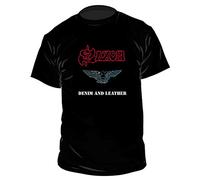 Saxon - Denim And Leather - T-Shirt Size M