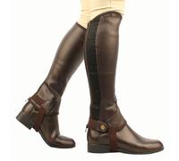 Saxon Equileather Half Chap - S · Brown