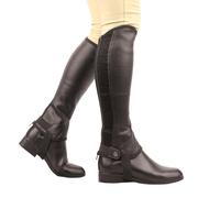 Saxon Equileather Half Chap - XS · Black