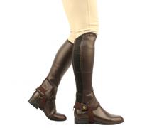 Saxon Equileather Half Chaps - Black - Adult - Extra Small