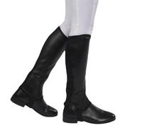 Saxon Equileather Half Chaps - Black - Adult - Extra Small
