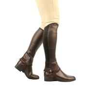 Saxon Equileather Half Chaps - Brown - Adult - Medium