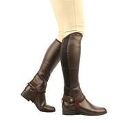 Saxon Equileather Half Chaps, Brown, Adults Small