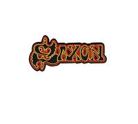 Saxon Heavy Metal Band Silver Patch Badge Embroidered Iron on Applique Souvenir Accessory