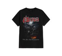 Saxon T-Shirt Hell, Fire And Damnation Unisex Black 2XL
