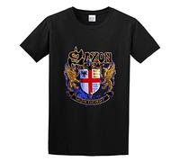 Saxon Lionheart Mens T-Shirt Black Unisex Tee L