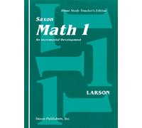Saxon Math 1: Home School Teachers Edition