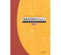 Saxon Math Homeschool 7/6: Tests and Worksheets