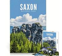 Saxon National Park 1000 Pieces Jigsaw Puzzles for Teenagers Logic Ability Restful Escape Crisp Edges Cozy Xmas Gift (38x52cm)