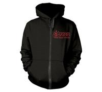 SAXON - STRONG ARM OF THE LAW BLACK Hooded Sweatshirt with Zip Medium