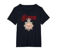 Saxon Strong Arm of The Law T-Shirt, Women's Plus, Black, 4X