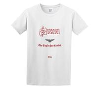 Saxon The Eagle Has Landed Pop Cotton Casual Round Neck T Shirt White M