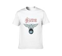 Saxon Wheels of Steel Rock T-Shirt White M