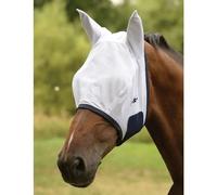 Saxon Mesh Mask, White/Navy, Full