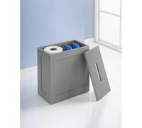 SAXONY Bathroom Storage Tidy Box Wooden Small Furniture Unit Grey SAXONY Grey